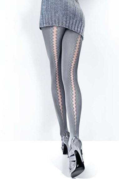 Nadia Back-Seam Pattern Tights