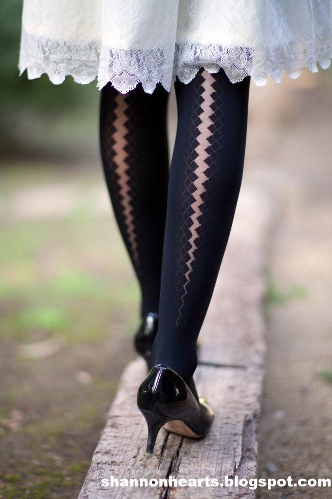 MARILYN European Designer Tights w/Polka Dot Pattern Pantyhose at   Women’s Clothing store