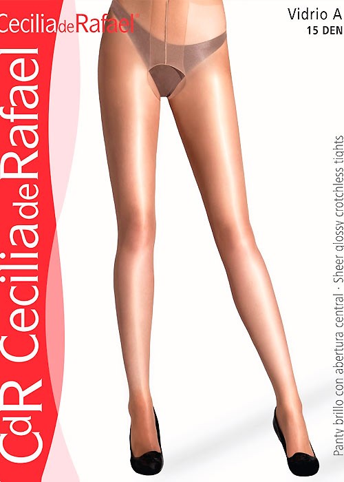 Cecilia de Rafael Vidrio A Open Crotch Pantyhose