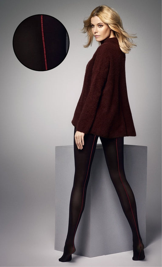 Amber Contrast Back Seam Tights